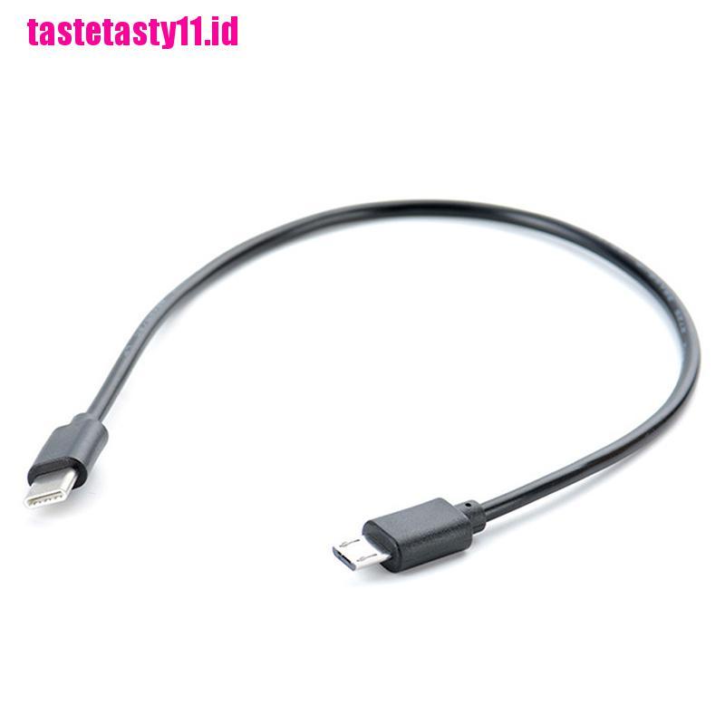 Kabel Charger OTG Tipe C Male Ke Micro USB Male