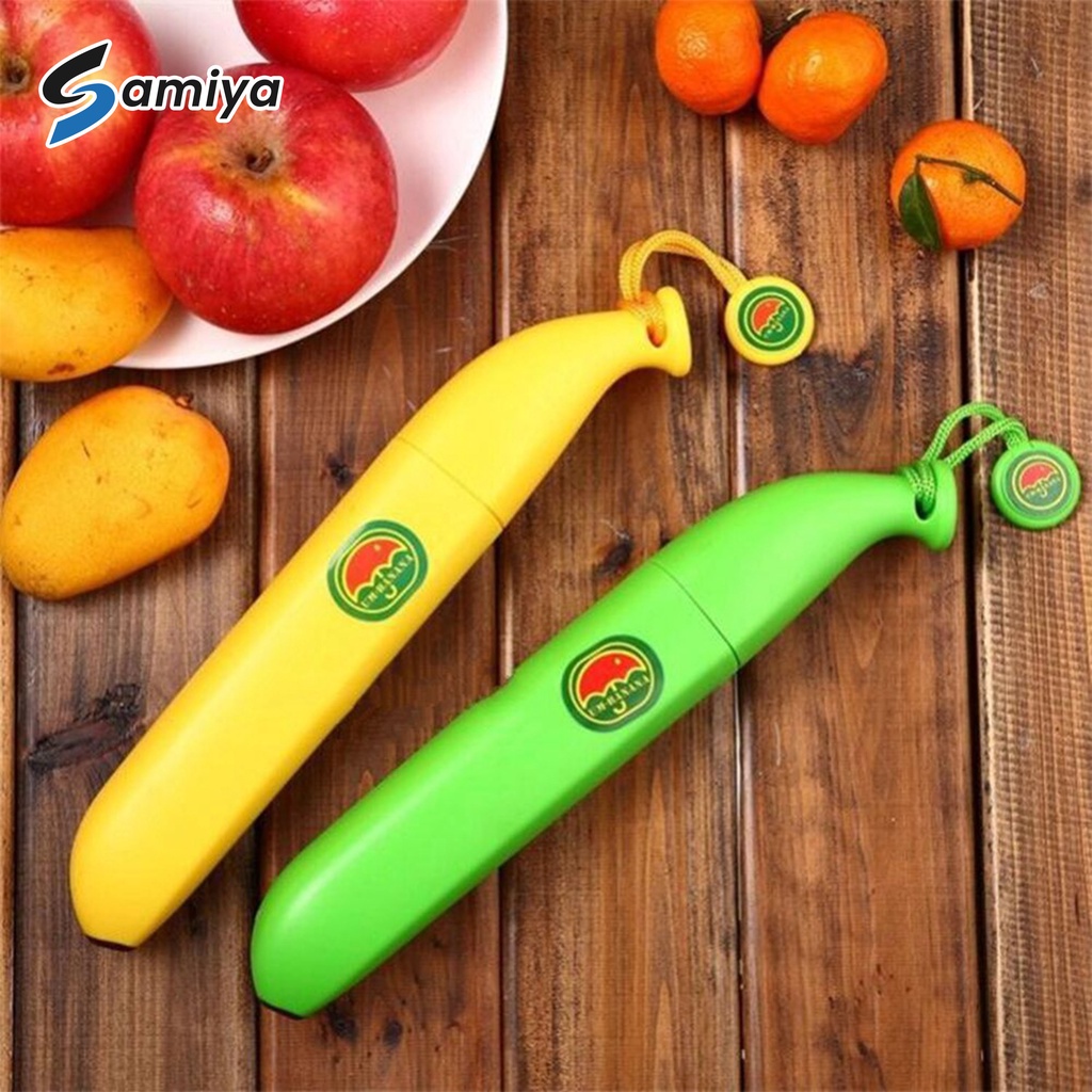 payung lipat unik motif pisang / payung pelindung / banana umbrella