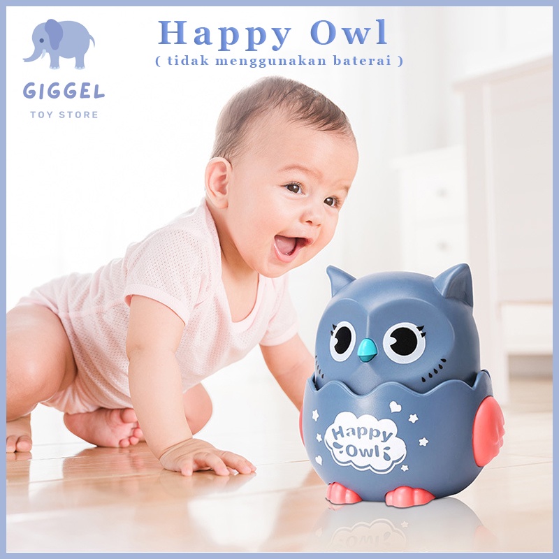 [ Giggel ] Mainan Bayi Owl / Happy Owl / Mainan Rotating Owl