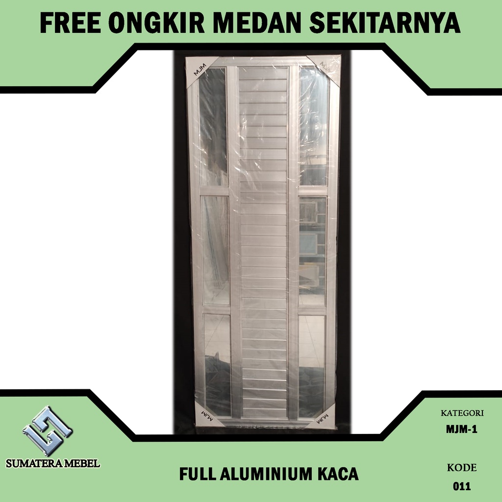 PINTU KAMAR MANDI FULL ALUMINIUM (70X200) KACA CERMIN