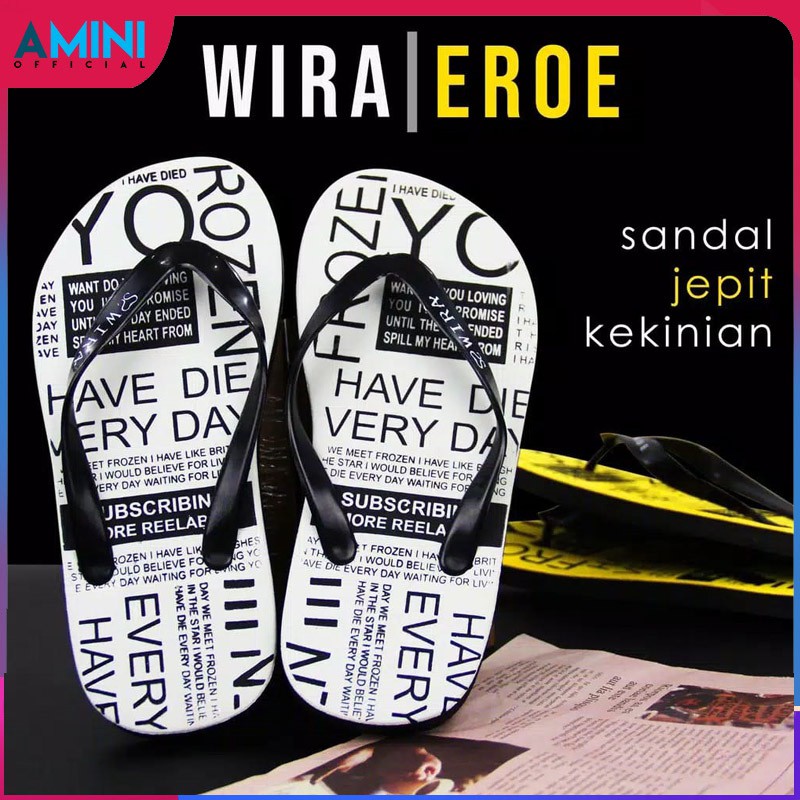 AMINI SANDAL  JEPIT  PRIA  KEKINIAN SANDAL  MOTIF KORAN 