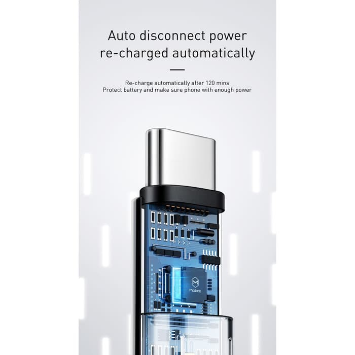 Mcdodo Kabel data TYPE C Gen 3 Auto disconnect cable Fast Charging