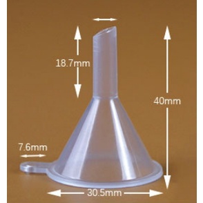 Corong Mini Plastik Transparan Corong Kecil untuk Botol Parfum Minyak Air