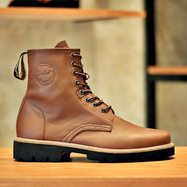 Bradleys Footwear - Bradleys Erol Black/Erol Brown Sepatu Boots Pria