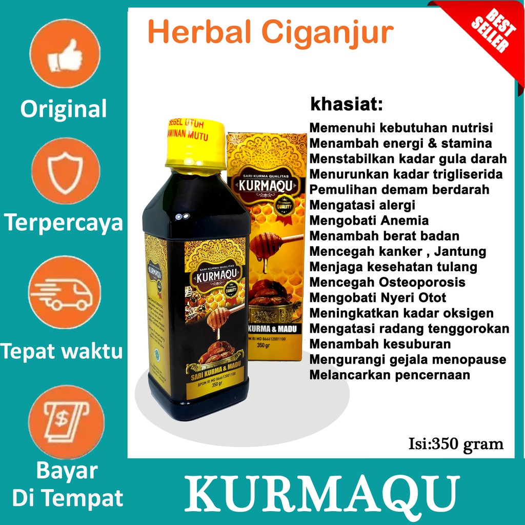 Sari Kurma  KURMAQU Sari Kurma dan Madu Asli Suplemen Sumber gizi dan multivitamin tubuh.