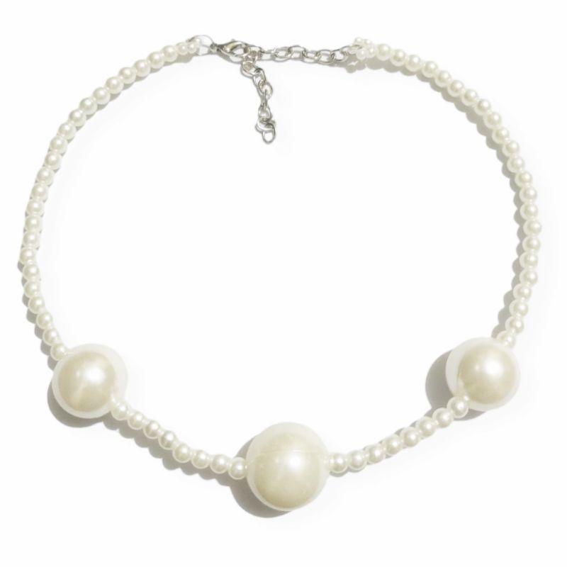 Annaliese Big Pearl Choker Necklace Kalung Mutiara Korea