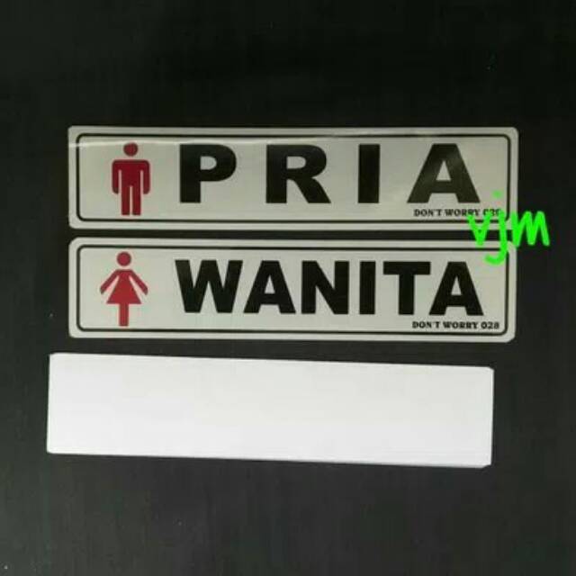 

Sign label acrylic pria atau wanita, plat pvc