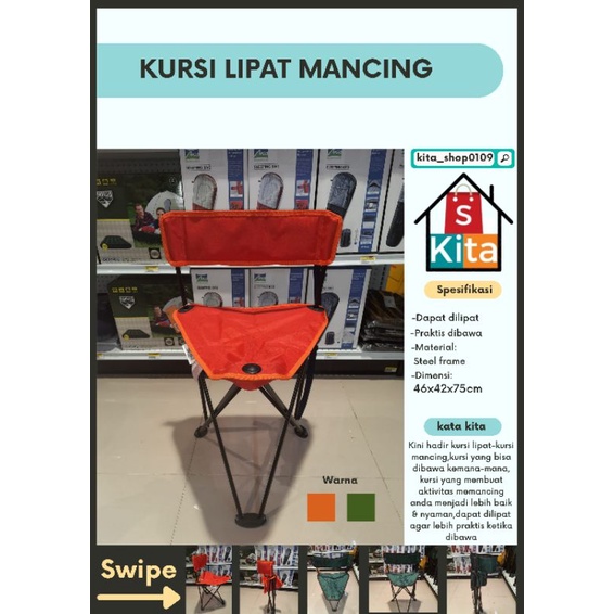 Kursi Lipat Mancing/Kursi Lipat Portable/Kursi Santai/Kursi Minimalis