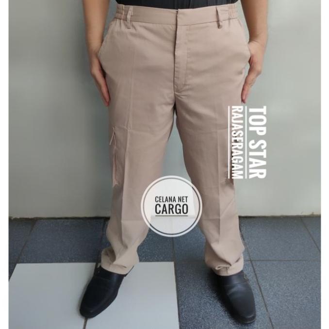 CELANA NET TV TRANS TV CELANA CARGO KHAKI KREM CELANA PDH PANJANG KEMP FDFEG54564E