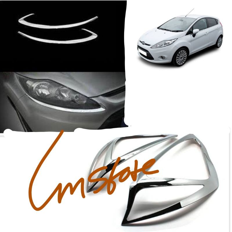 Garnish Chrome Cover Headlamp & Stop Lamp Set Ford Fiesta