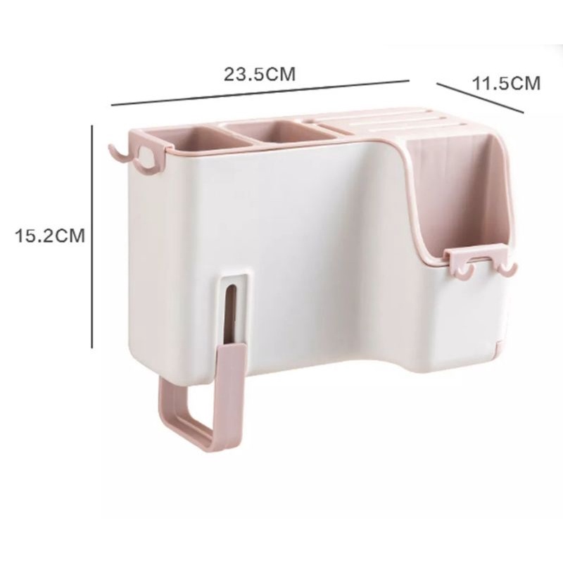 Cutlery and Kitchen Tool Holder (Pink)