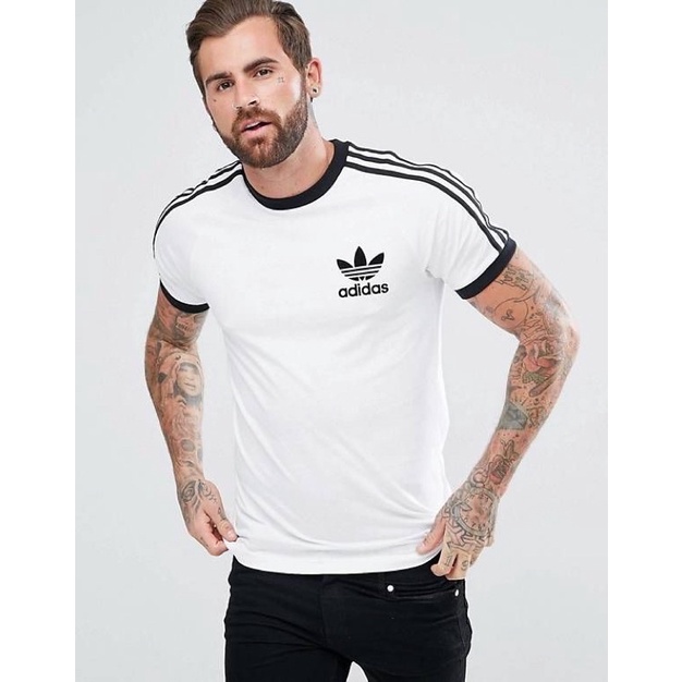 Adidas T-shirt White Sport California Premium / Baju Adidas / Kaos Adidas