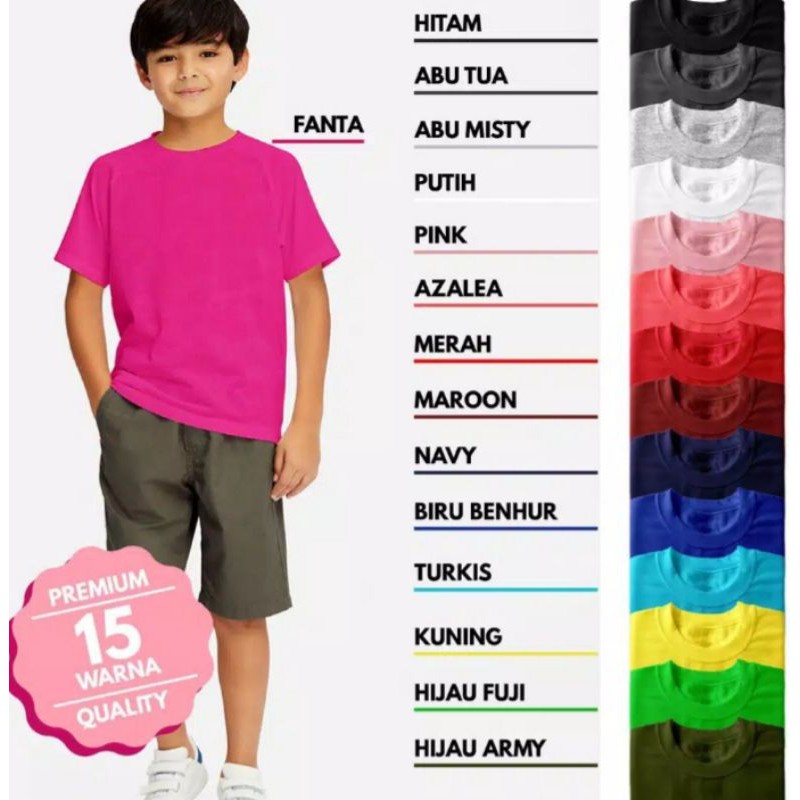 Kaos Anak Polos Naked & Free
