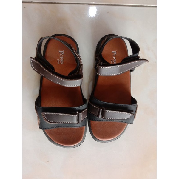 SEPATU ANAK COWOK TALI BELAKANG SANDAL KULIT LENTUR