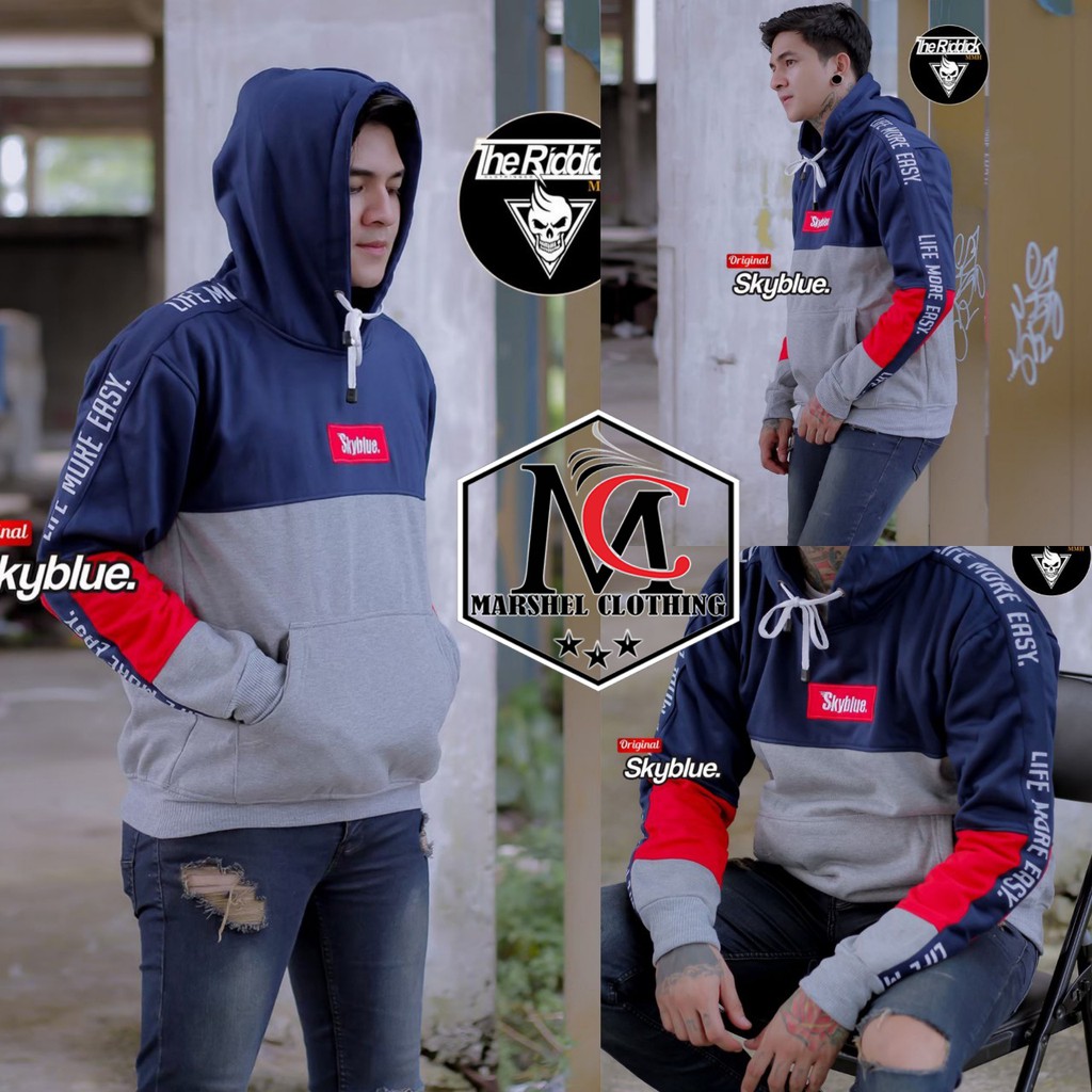 RCL - Jaket Sweater Skyblue 3D Series SKYBLUE™ Original Switer Pria | Sweater Cowok ORIGINAL RIDDICK