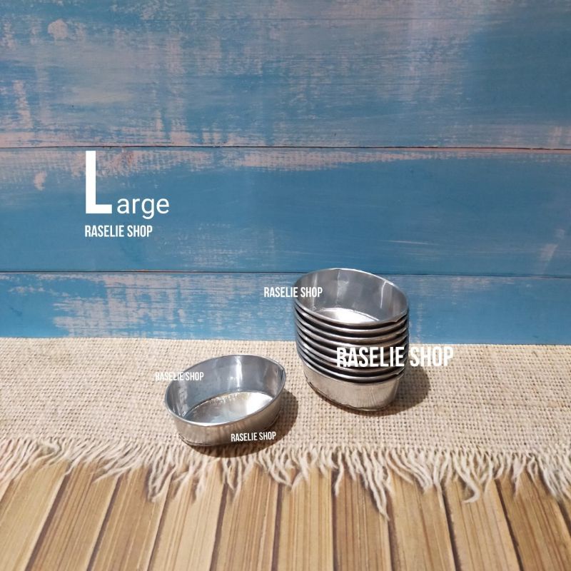 Set 10pcs Loyang Bolu Oval Mini BESAR Cetakan Kue Bika Ambon Mini Cheese Cake