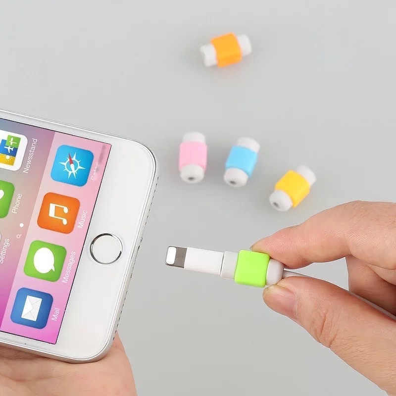 [2 PCS] Pelindung Model Bulat Simple Candy Color Kabel Data Charger Pengisi Daya Universal Saver Cov