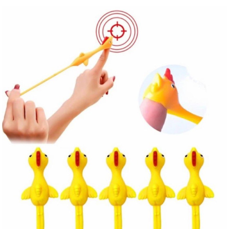 Mainan Anak Tembak Ketapel Ayam Mainan Lucu Ketapel Ayam Finger Toys--gerai--