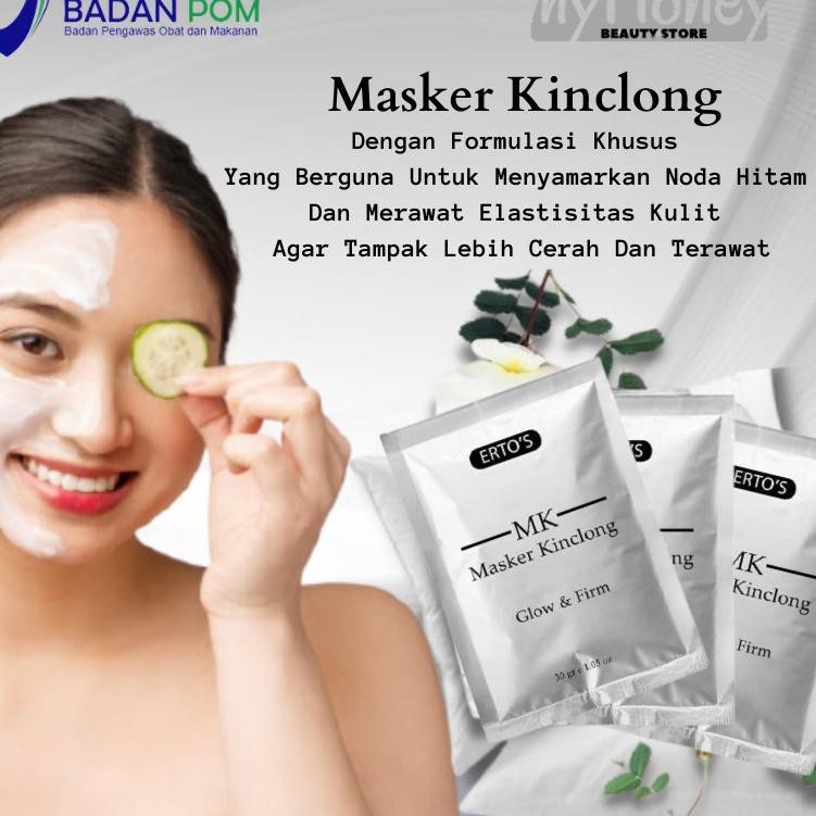 [ORI] MASKER WAJAH KINCLONG Mencerahkan &amp; Melembutkan dengan Kandungan Kombinasi Whitening Agent dan Anti Oxidant ASLI ORIGINAL