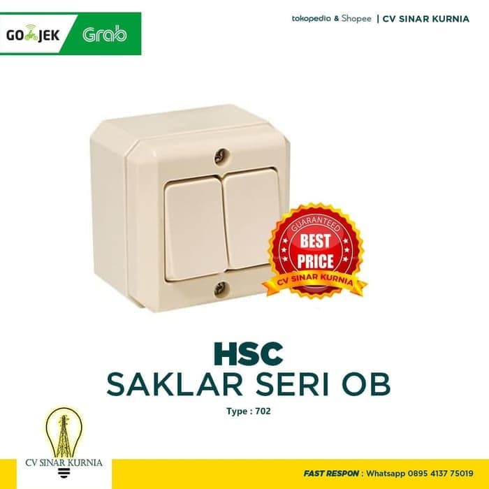Saklar Seri Saklar HSC 702 Seri OB outbow Warna Cream