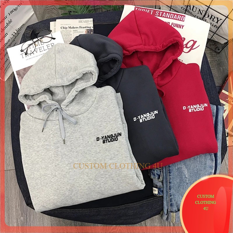 Pullover Hoodie Wanita Oversize Korean Style Hodie  Murah Bahan Cotton Fleece Tebal Sweater Polos Or