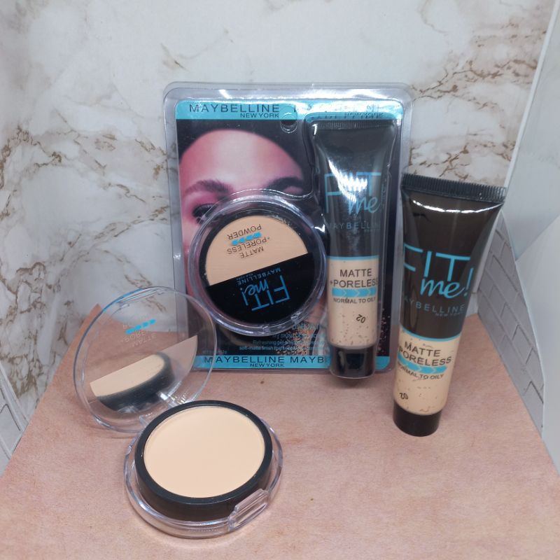 PAKET BEDAK MAYBLLINE FIT ME +FOUNDATION FIT ME