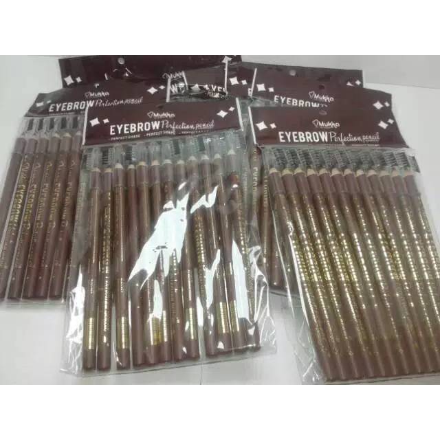 EYEBROW PENSIL MUKKA COKLAT BPOM-PENSIL ALIS MUKKA SIKAT LUSINAN