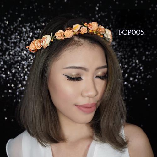 [BISA COD] FLOWER CROWN BRIDAL SHOWER PESTA AKSESORIS RAMBUT HIJAB FCP005