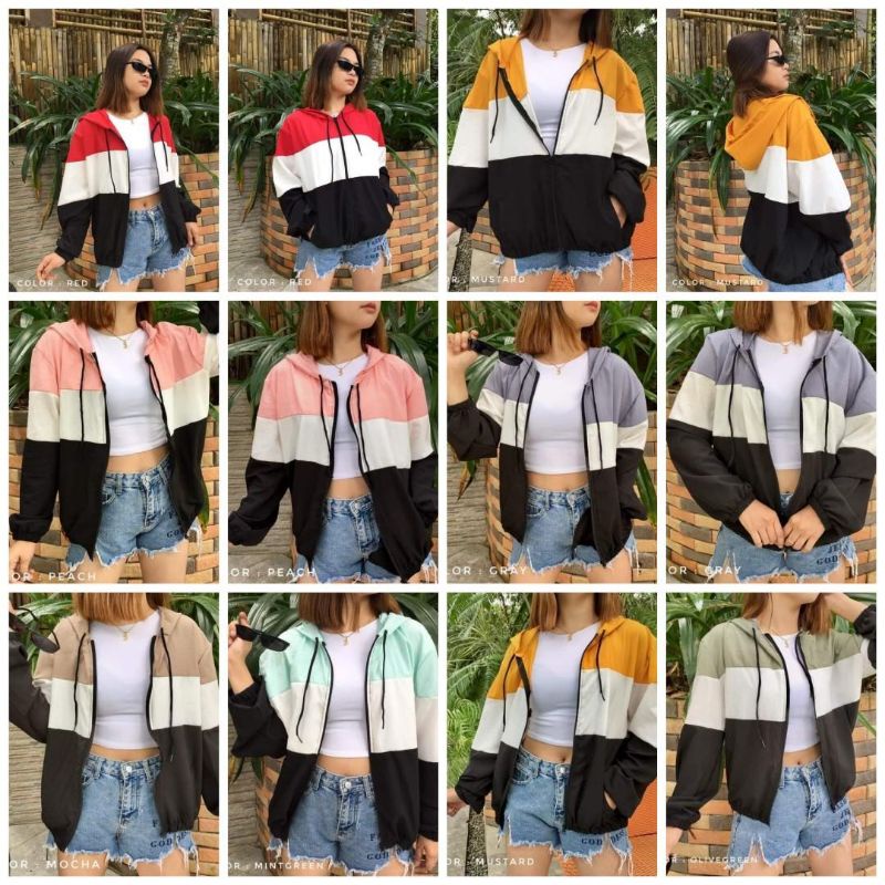 S - XXXXXXL(6XL) Zip Hoodie Resleting Mix Warna 3 Colors OVERSIZE (BISA CUSTOM/ BEBAS MIX WARNA) Jaket Tsukimi Eiko Paripi Jacket Jumper FLEECE Kombinasi BIGSIZE Jumbo Unisex Boy Girl Kostum Cosplay Anime Koumei Komei Ya boy Kongming