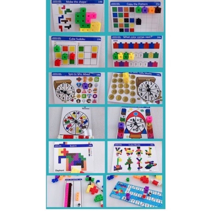 math link cube learning set mainan edukasi anak