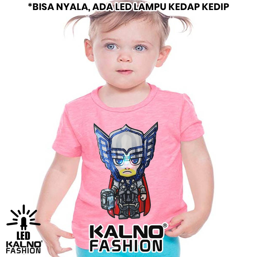 kaos baju anak THR 1 LED umur 1 - 7 tahun bisa nyala - THR KAOS LED KAOS NYALA