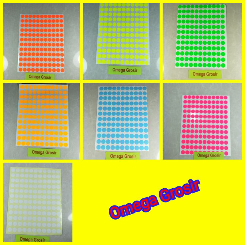 

Label Stiker Warna Bulat 13 mm Sticker Lingkaran S 114 / per bungkus