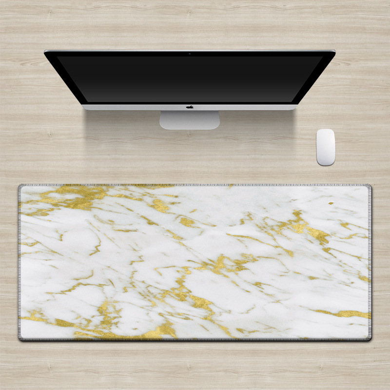 Marble Mouse Pad Stone Grain Trend Long Office Computer Antiskid Mouse Pad Super Long Desk Pad