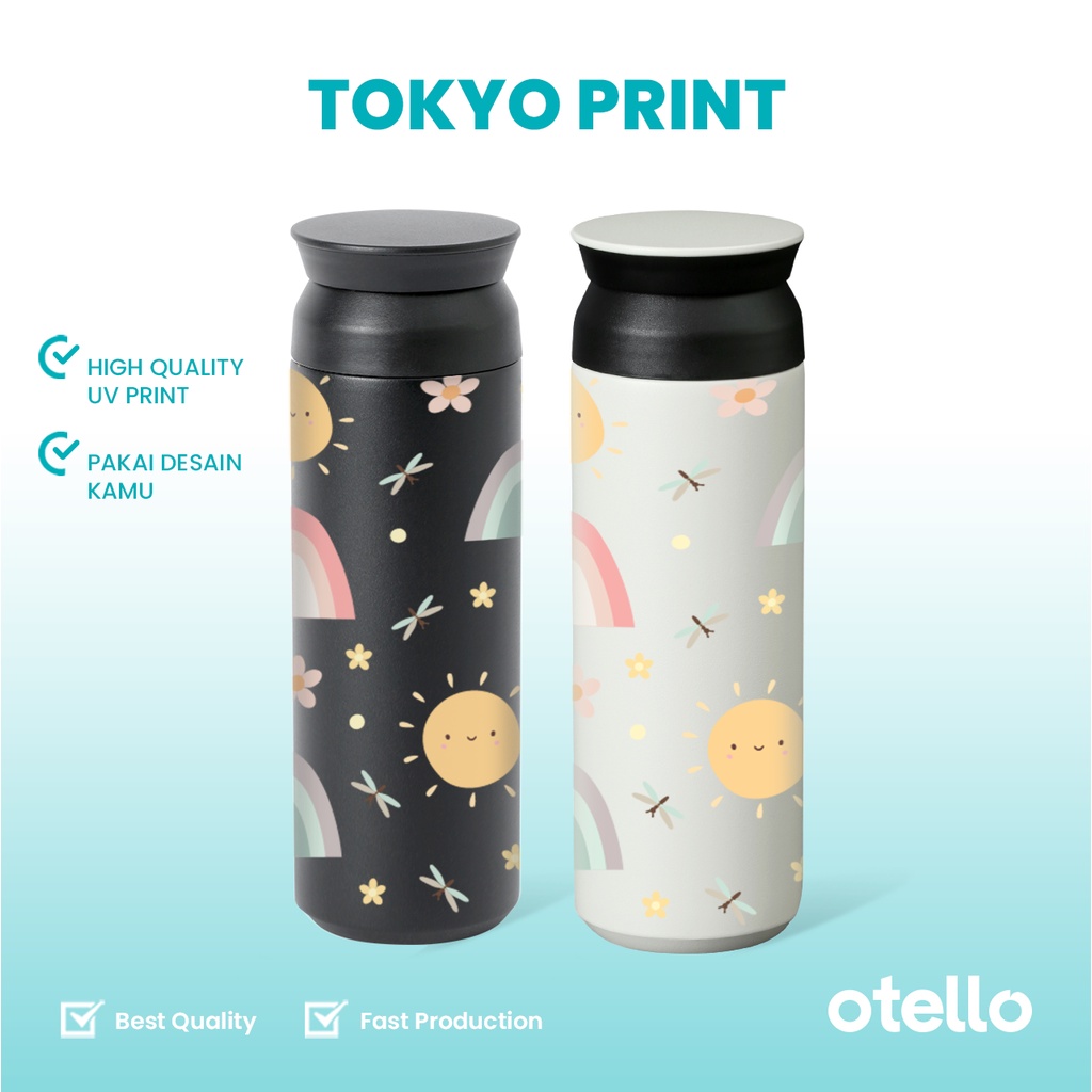 Otello - Tumbler Custom Print UV Cetak Botol Minum Gambar Logo Warna Tokyo Tumblr 500 ml Full Colour Termos Souvenir