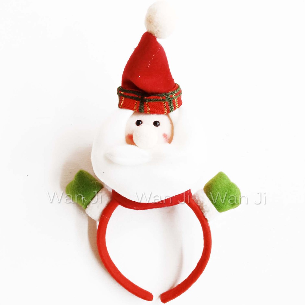 Bando Natal Premium 3D Boneka BN 19-21 | Topi Natal Santa | Aksesoris Tanduk Rusa