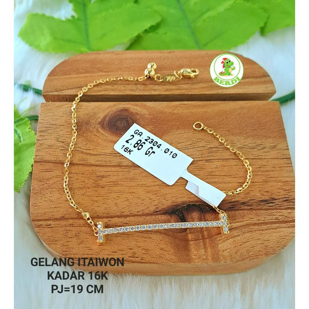 Gelang itaewon smile serut kadar 700 16k fashion wanita dewasa elegan