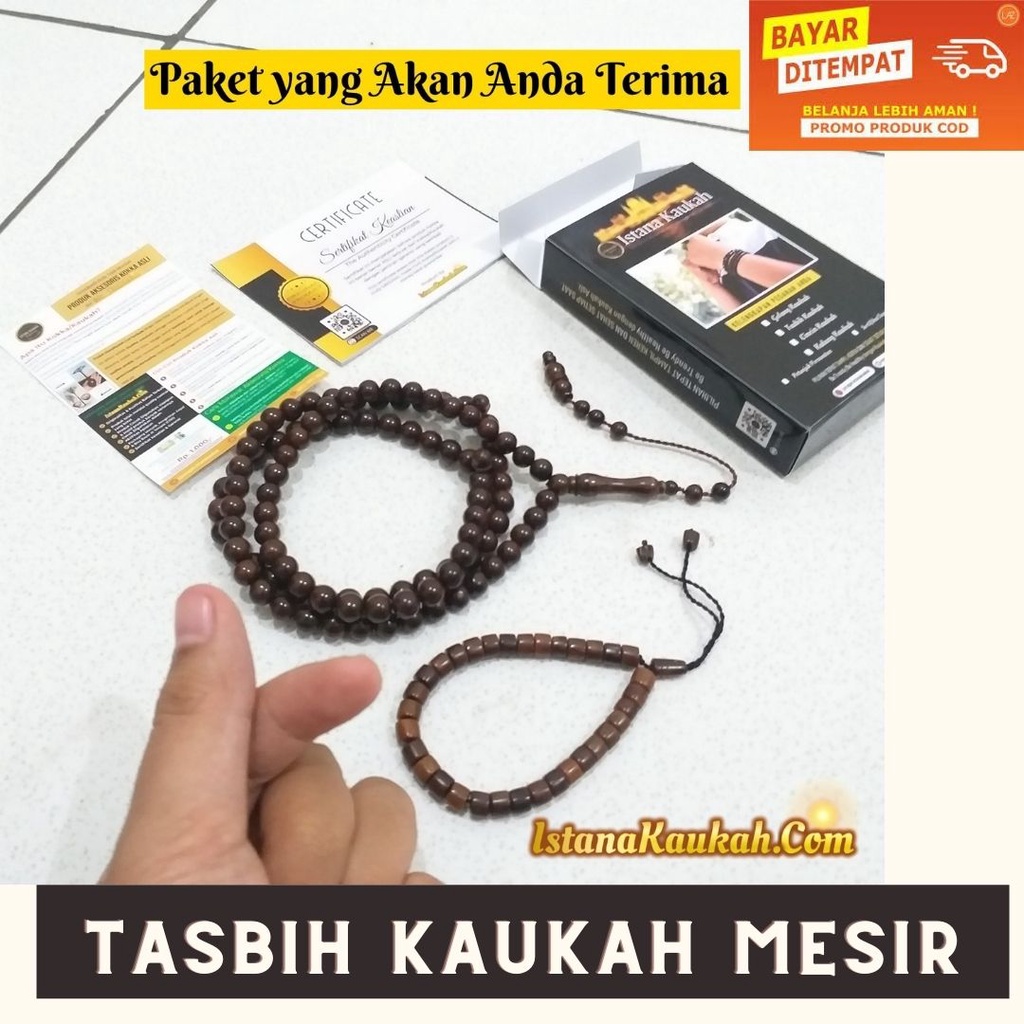 BERSERTIFIKAT - Tasbih Kaukah Mesir Asli 100% Tasbih Kaukah Kokka