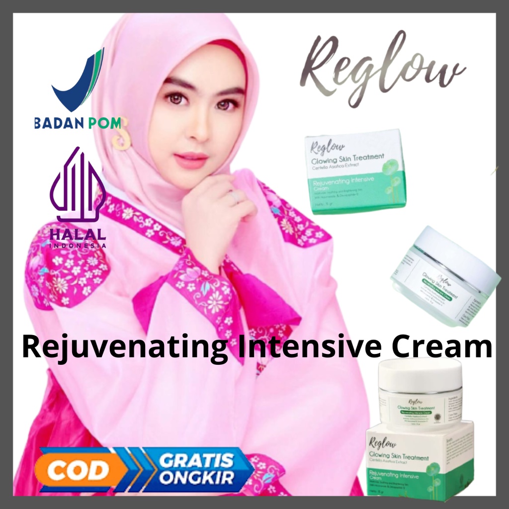 Reglow Cream Wajah Krim Pemutih wajah Kecantikan Muka Glowing Glow | Atasi Jerawat Flek Hitam Milia 