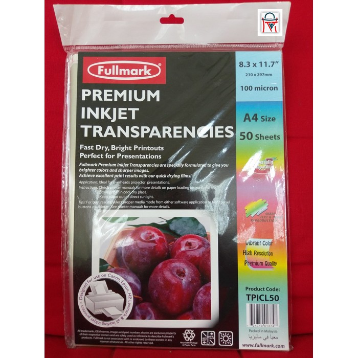 

TRANSPARANCY FULLMARK INKJET