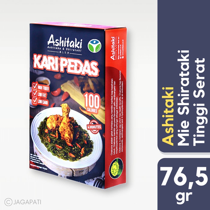 Ss5g Ashitaki - Mi Kari Pedas 75,6Gr - Shirataki - Mie Pedas - Low Calories Ff0415