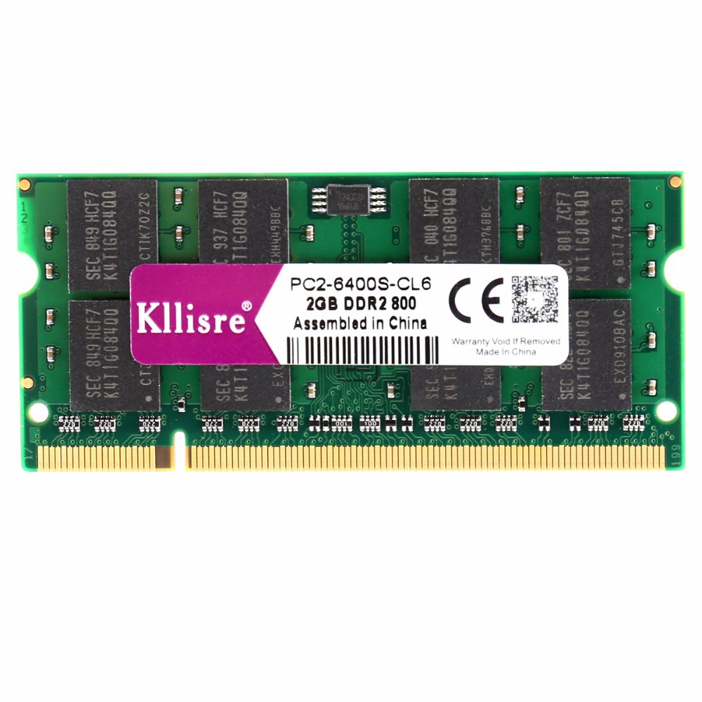 Bebas ongkir Kllisre 2GB DDR2 PC2 800MHz 667MHz 533MHz 200pin laptop memory SO-DIMM Notebook RAM