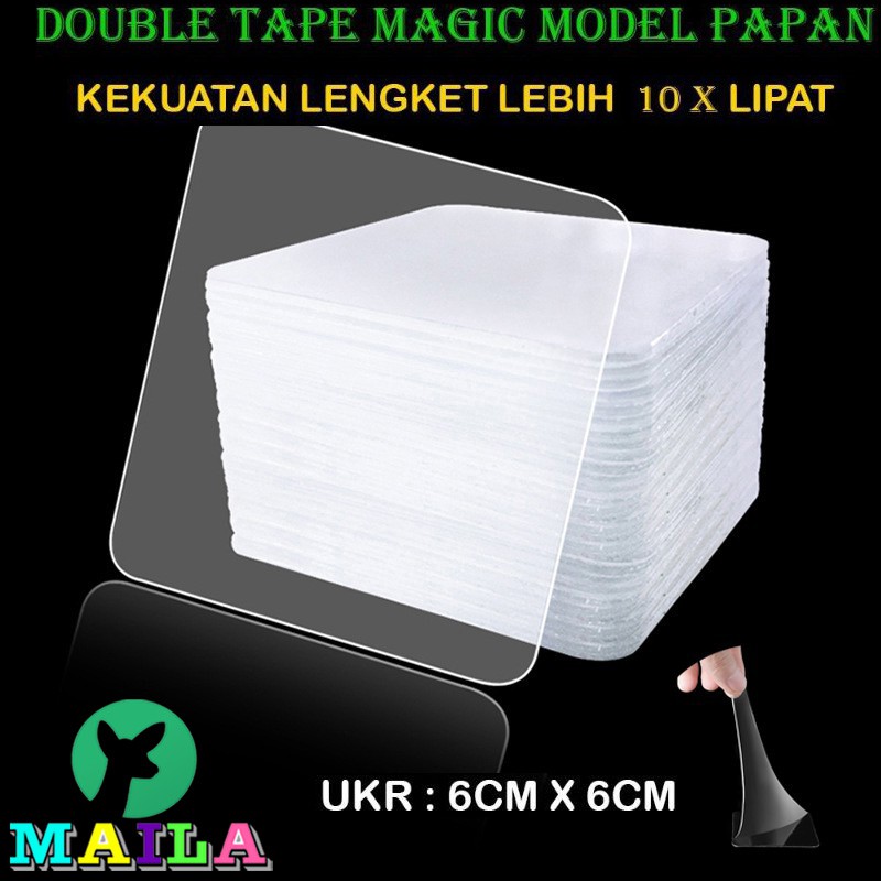 

Double Tape Magic Doble Tip Dauble Tape Lakban Selotip Serbaguna Tempelan Perekat Dinding Super Kuat