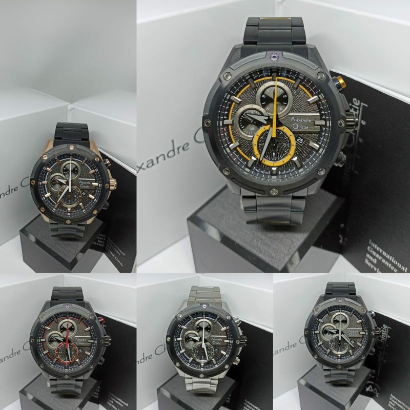 Jam Tangan Pria Alexandre Christie 6605 AC6605 AC 6605 Tali Besi / Stainless steel