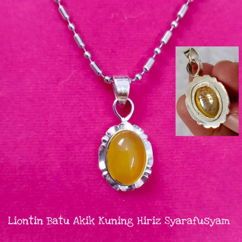 Liontin Batu Akik Kuning Hiriz Syarafusyam