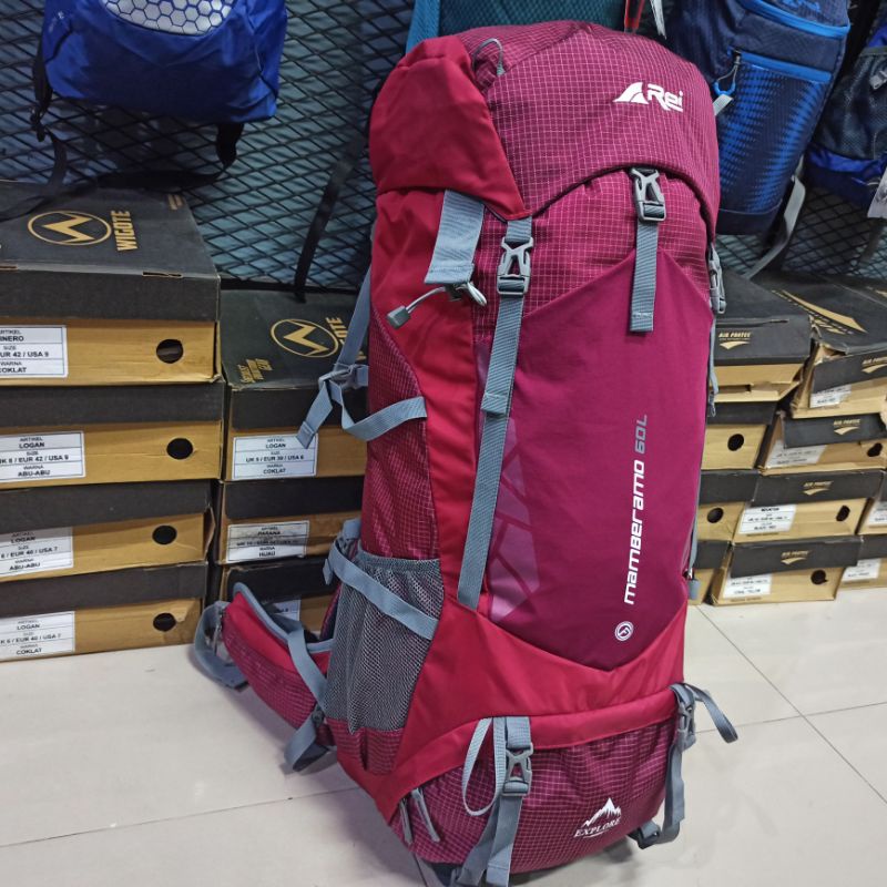 Tas Carrier Rei Mamberamo 60L+Raincover Original