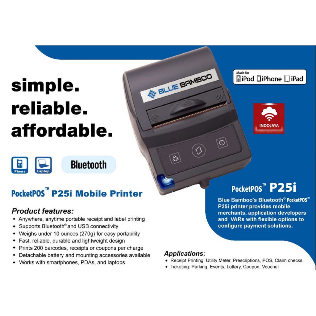 

Printer Bluetooth Bluebambo P25i.