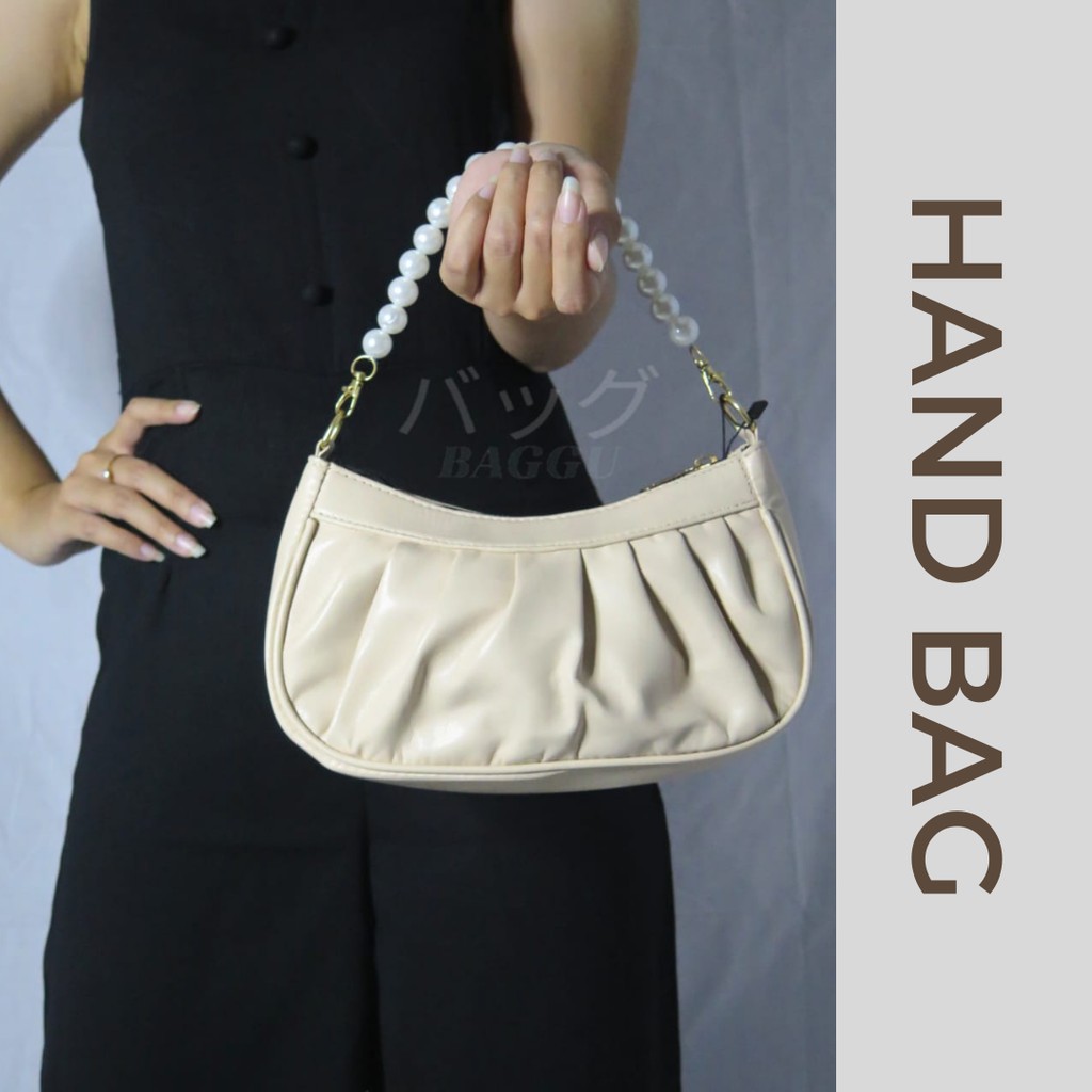 BAGGU.ID Pearls Hand Bag / Tas Tangan Mutiara / Top handle Bag Premium Quality / Mini Bag