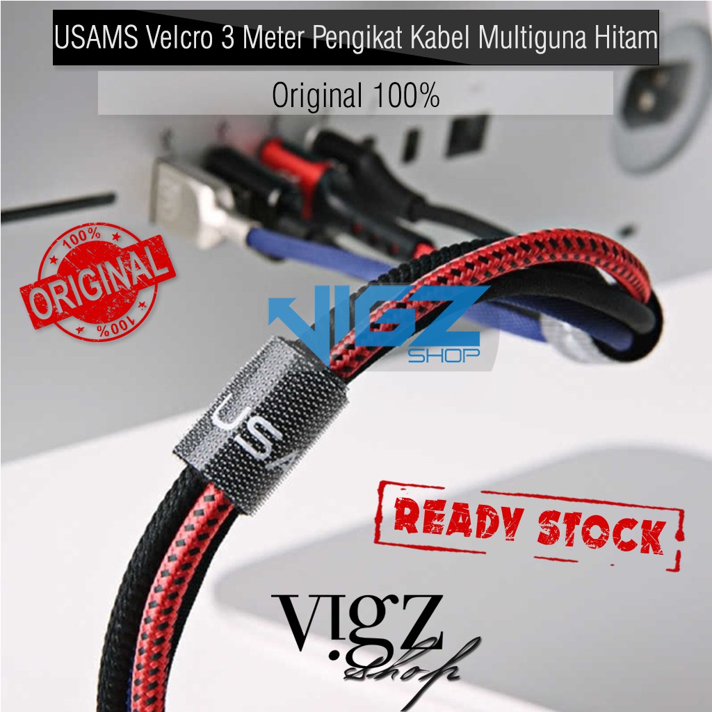 USAMS Velcro Cable 3 Meter Strap Pengikat Perekat Kabel - Tiga Meter