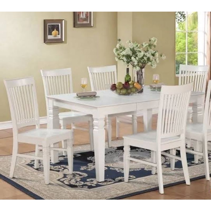 MEJA MAKAN 6 KURSI MEWAH JATI TUA JEPARA