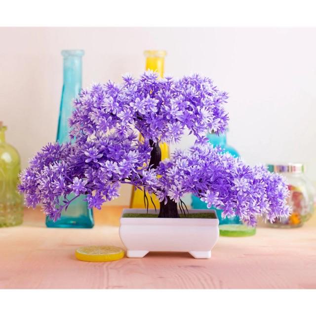 TIB / COD-P2035/Bunga Plastik/Bunga tanaman Dekorasi-Biru